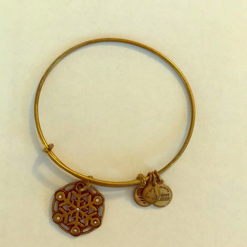 Alex and Ani gold snowflake bracelet